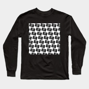 Retro cassette print - monochrome Long Sleeve T-Shirt